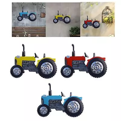 Metal Tractor Hanging Ornament Signs Wall Art Decor For Garden Yard Lifelike • £7.99