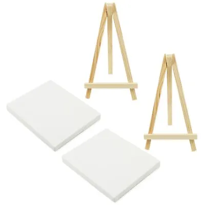 2x SMALL CANVASES ON STANDS Kids Childrens Oil Acrylic Painting Display Boards • £7.29