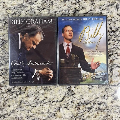 $17.99 • Buy Billy Graham DVD Lot X2 Gods Ambassador Early Years Movie *See Pics New Sealed
