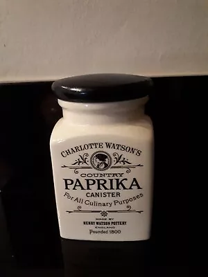 Charlotte Watson's Country Paprika Spice Canister Storage Jar Height  4  • £4