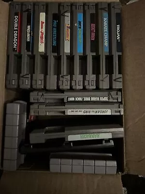 13 Nintendo NES Games Lot 2 SNES Games Dirty Sold As Is For Parts Or Repair • $20.50