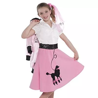 Poodle Skirt Pink Suit Yourself Fancy Dress Up Halloween Child Costume Accessory • $25.57