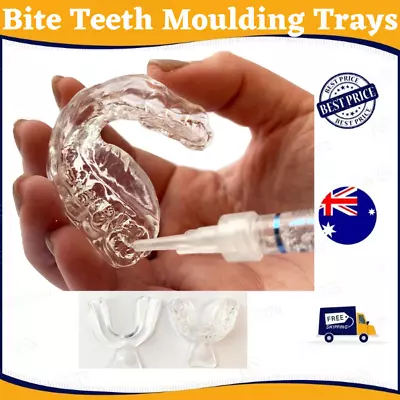 Thermoforming Whitening DIY Trays 2 X Silicone Boil Bite Teeth Moulding Trays • $15.85