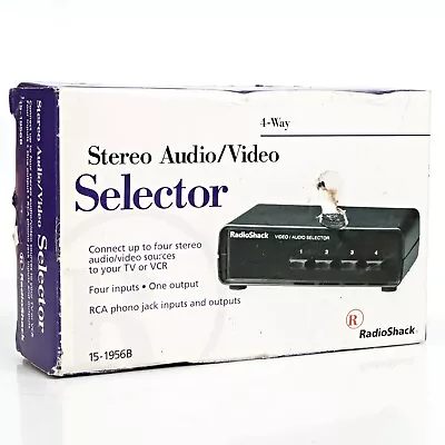 Radio Shack Vintage Audio-Video A/V Selector Switch No. 15-1956B - Open Box • $14.95