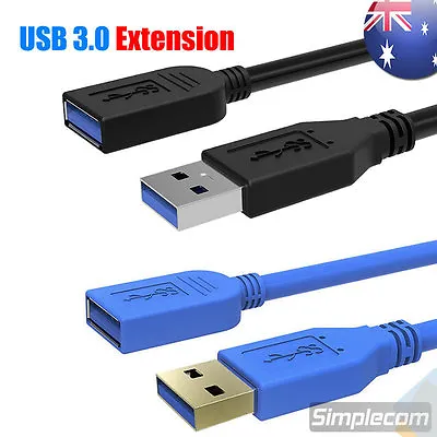 $5.95 • Buy USB 3.0 SuperSpeed Extension Cable Type A Male To Female 0.5M 1.0M 1.2M 1.5M