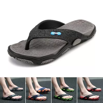 Mens Thong Flip Flops Slippers Summer Sandals Beach Shoes New Fashion • $14.54