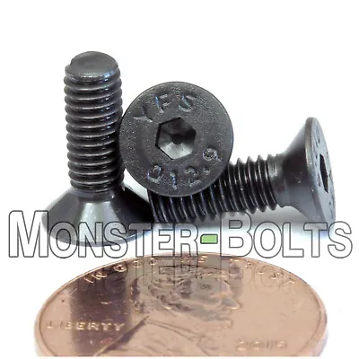 M4 X 12mm Flat Head Socket Cap Screws 12.9 Alloy Steel W Black Ox DIN 7991 • $5.06