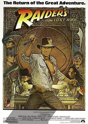 RAIDERS OF THE LOST ARK    Film Poster Print   A4 Poster • £2.50