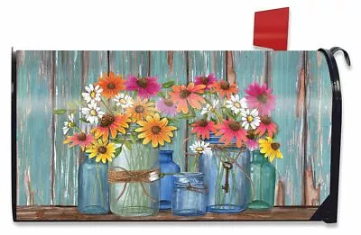 Farm Fresh Flowers Spring Magnetic Mailbox Cover Floral Standard Briarwood Lane • $17.97