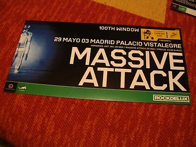 MASSIVE ATTACK ORIGINAL POSTER TOUR 2003 MADRID SPAIN 17x9   • £40.80