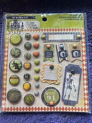 My Minds Eye Halloween Wicked Mechant Malvado 27 Decor Brads • $12.12