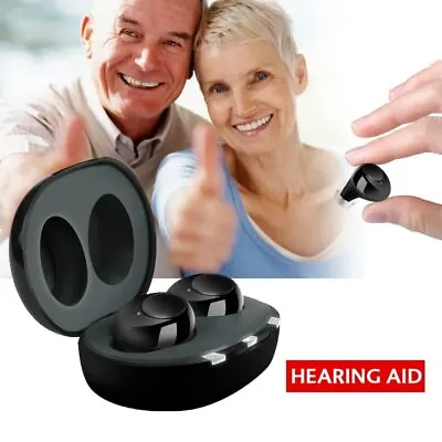 1Pair Rechargeable Invisible Digital Mini Hearing Aids Enhancer Voice Amplifier • $27.99