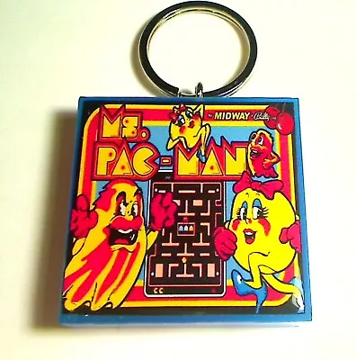 Ms. Pac-Man  Arcade Coin Door Accessory Keychain • $9.99