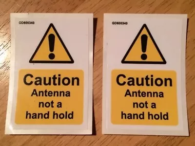 MILITARY LAND ROVER WOLF WMIK BOWMAN Caution Antenna Not A Hand Hold STICKER X2. • £4.69