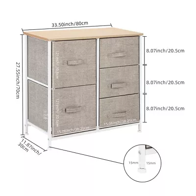 Large Bedroom Storage Dresser Tower Shelf Organizer BinsCabinet Fabric Drawers • $47.42