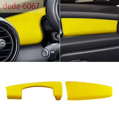 For BMW Mini Cooper F55 F56 F57 14-20Yellow Suede Central Control Dashboard Trim • $66.18