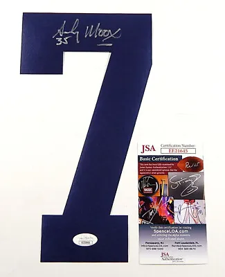 Andy Moog Signed Blue Number 7 Jersey Number JSA Auto COA • $23.99