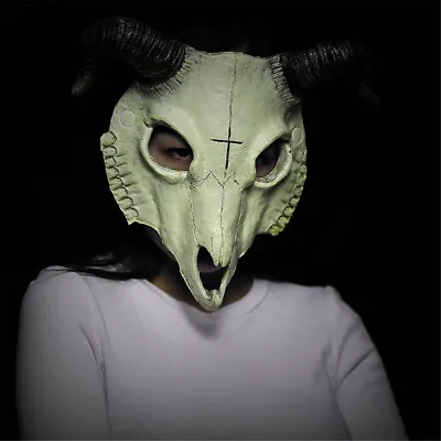 £18 • Buy Evil Billy Goat Satan Sheep Skull Mask Performance Devil Horns Masks
