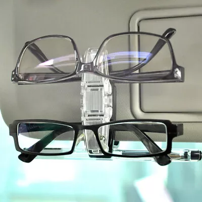 Car Sun Visor Dual Sunglasses Eye Glasses Card Pen Holder Clip Auto Accessories • £4.38