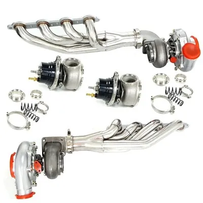 T4 AR.80/.81 Turbos+Manifold+Elbows  Wastegates Kit For LS1 LS2 LSX V8 4.8L 6.0L • $996.39