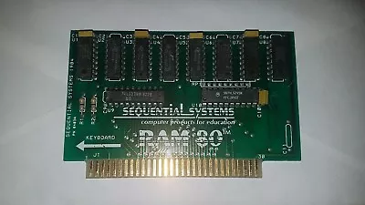 Vintage Sequential Systems 1984 Memory Ram 80 Ram80 Card Board Guaranteed #197 • $24.99