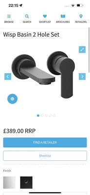 Crosswater Basin Taps • £120