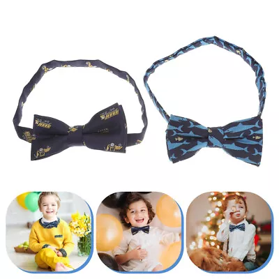  2 Pcs Bow Tie Kids Collection Cartoon Ties Holiday Accessories • £8.89