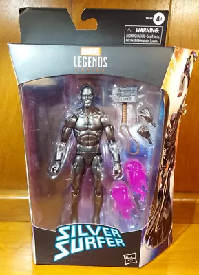 Hasbro Marvel Legends 6  Silver Surfer With Mjolnir 2021 Action Figure Obsidian • $34.99