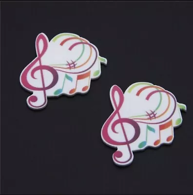 5 Pc. Planar Resin Hair Bow Center WHOLESALE 1079358 Music Note 45x40mm • $2.50