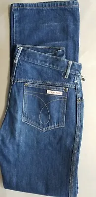 CALVIN KLEIN CK Men Vintage US Made Regular Fit Cotton Denim Jean - 32x34 Blue • $94.99