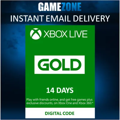 Xbox LIVE 14 Days Gold Membership For Xbox 360 Xbox One And Xbox Series X|S • $7.99