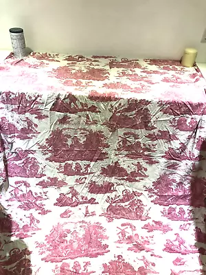 Laura Ashley Toile De Jouy Cerise Duvet Fabric  Pipped Single Bed See Desc AT25 • £29.99