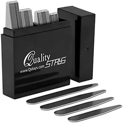 44 Metal Collar Stays 4 Sizes In Box For Men Non Magnetic 2.2 2.5 2.35 2.75 • $12.93