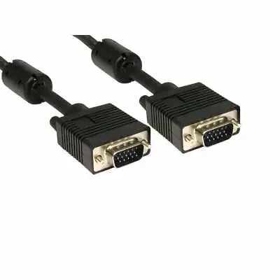 SVGA VGA 15 Pin Male To Male PC Monitor TV LCD Plasma Projector TFT Cable Lead • £9.32