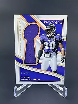 2023 Immaculate Ed Reed Championship Memorabilia /99 Baltimore Ravens  • $29.99