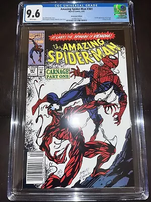 Amazing Spider-Man 361 1st Appearance Carnage Newsstand Variant CGC Graded 9.6 • $160