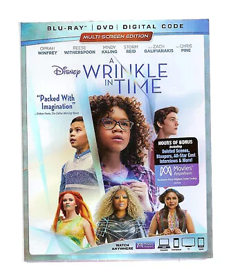 A Wrinkle In Time (Blu-Ray/DVD 2 Disc Set) W/Slipcover New Sealed • $7.85
