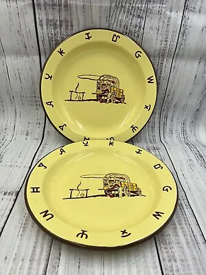 MONTERREY WESTERN WARE Enamelware 10  Plates Mexico Chuckwagon - Lot Of 2 • $48.99