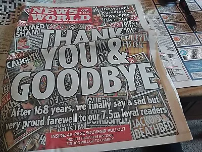 Last Edition No. 8674 News Of The World Newspaper July 10 2011 • £3.99