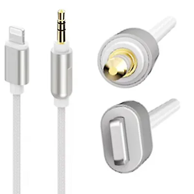 Universal AUX Audio Cable Extension Male Jack 8pin To 3.5mm Stereo Headphone UK • £7.47