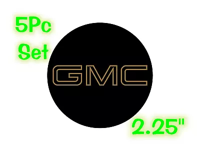 GMC OUTLINE Logo Wheel Center Cap 2.25  Overlay Decals Pick UR Colors 5 N A SET • $12.02
