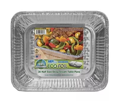 Eco-Foil Half Size Deep Steam Table Pan 30-count • $22.99