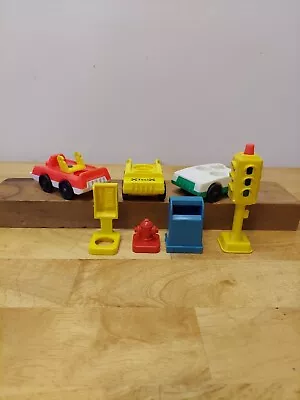 Vtg Fisher-Price Little People #2500 Play Family Main Street ACCESSORIES LOT • $20