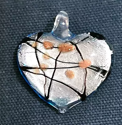Unique 1  Glass Heart Pendant • $5.95