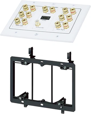 $43.86 • Buy Premium 3-Gang Home Theater 7.1 Surround Sound Distribution Wall Plate For 7 Spe