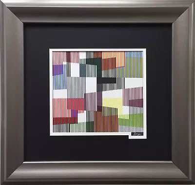 $299.99 • Buy Yaacov Agam  Plastic Fusion 2  Framed HAND SIGNED Lthograph Judaica Israeli ART 
