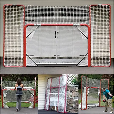 Hockey Training Goal With Backstop Steel Tube Official Regulation Size Net • $239.99
