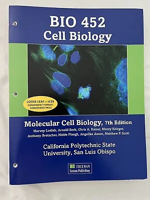 Molecular Cell Biology (7th Cal Poly Shortened Edition) Loose Leaf • $30