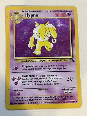 $1.31 • Buy Hypno 8/62 Fossil Set Holo Rare Vintage 1999 Pokemon Card - DMG