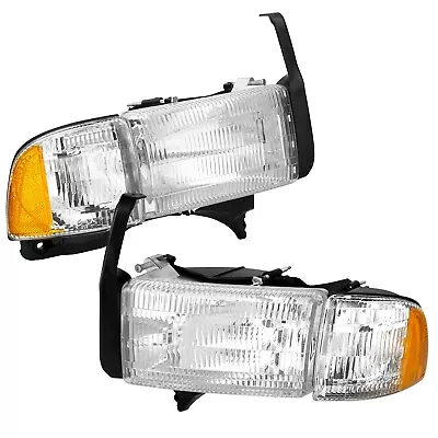 Headlights Assembly WITH BULBS For 94-01 Dodge Ram 1500 2500 3500 Base SS ST LT • $58.88